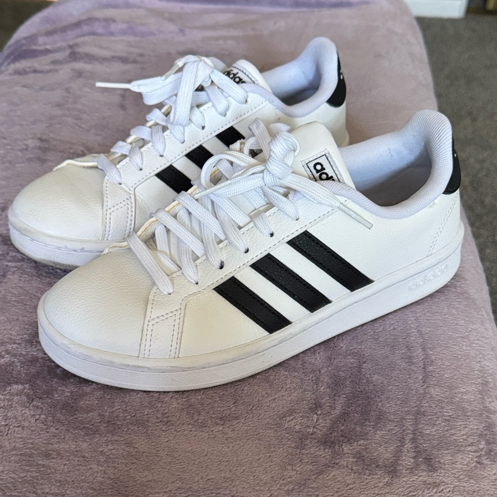 adidas White and Black Low-Top Sneakers